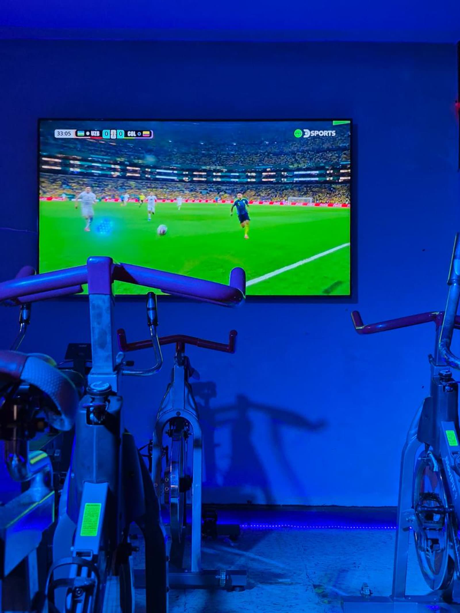 Bicicletas de spinning en el área Hermes